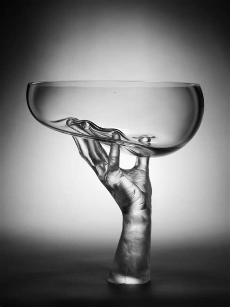 Glass Hand Holding Glass Bowl Amazing Glass Blowing Glass Art Glass Sculpture
