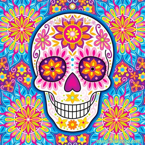 Day Of The Dead Art A Gallery Of Colorful Skull Art Celebrating Dia De