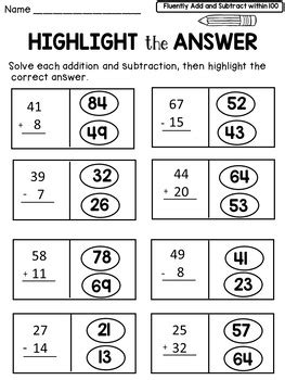 Edhelper.com addition subtraction math worksheets addition and subtraction. 2nd Grade Addition and Subtraction Worksheets by Dana's ...