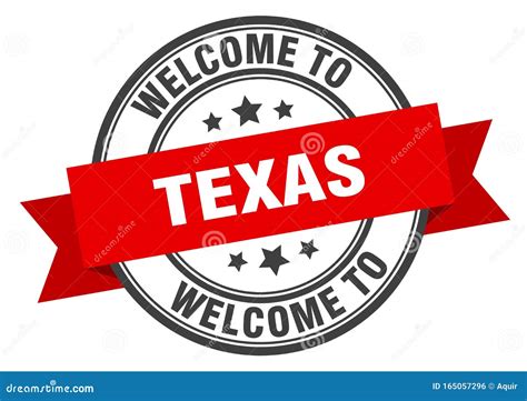 Welcome To Texas Welcome To Texas Isolated Stamp Stock Vector