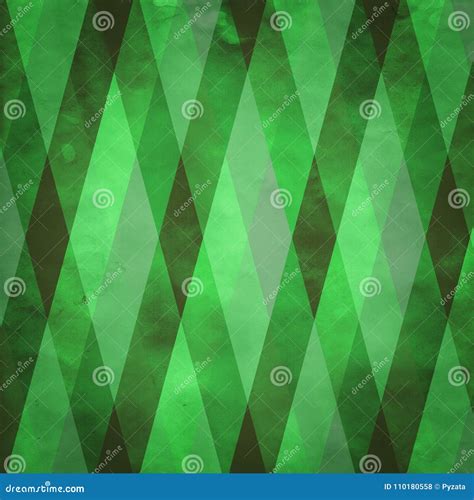 Seamless Geometric Background Of Green Diagonal Stripes Stock