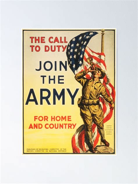 Join The Army The Call To Duty For Home And Country World War