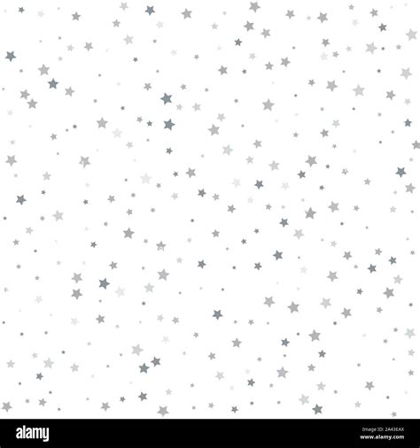 Silver Stars Background Sparkling Christmas Lights Confetti Stock