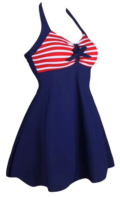 Sailor Swim Dress — Red Dolly Swimwear