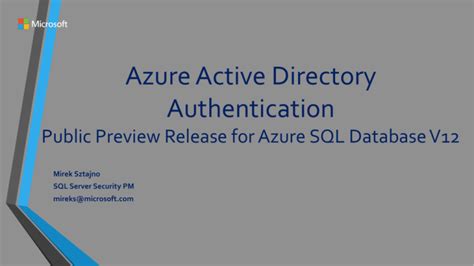 Part Azure Sql Database With Azure Active Directory Authentication