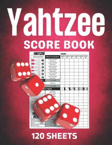 Yahtzee Score Book Yahtzee Score Pads 8 5x11 Inches Yahtzee Game