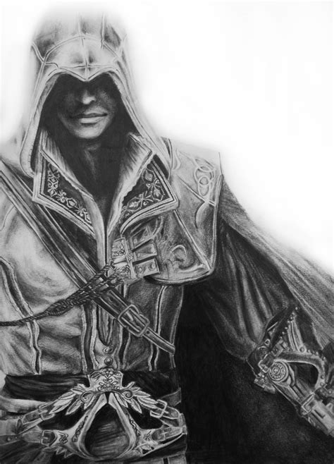 Assassins Creed Ezio Drawing By Keshavsart On Deviantart Assassins