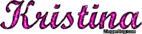 Kristina Pink Glitter Name Glitter Graphic Greeting Comment Meme Or Gif