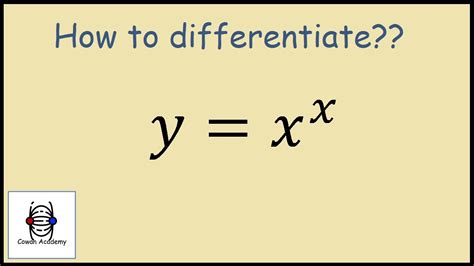 How To Differentiate Y X X Youtube