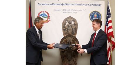 Us Hands Over Laxmi Narayan Statue To Nepali Embassy In Washington