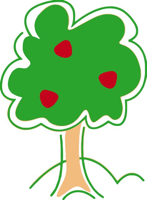 Summer cartoon hand drawn green apple tree png download cartoon nature style all natural. Library of apple tree clip art transparent download png png files Clipart Art 2019