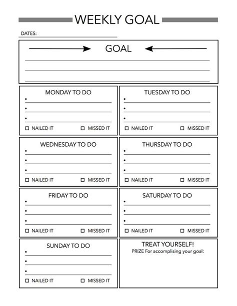 Free Goal Planner Printables