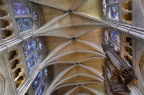 Ribbed Vaults In The Nave Of Chartres Cathedral France Chartre