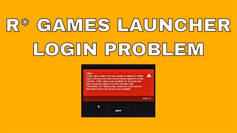 Rockstar Games Launcher Login Error - Error Code 6000.87 - YouTube