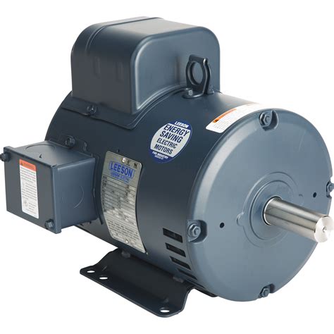 Leeson Reversible Electric Motor — 5 HP, 3450 RPM, 208/230 Volts ...