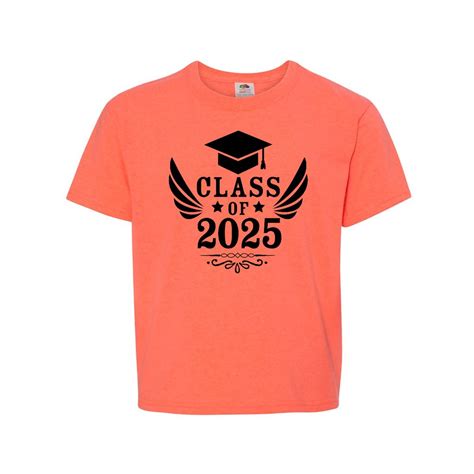 Class Of 2025 With Graduation Cap And Wings Youth T Shirt