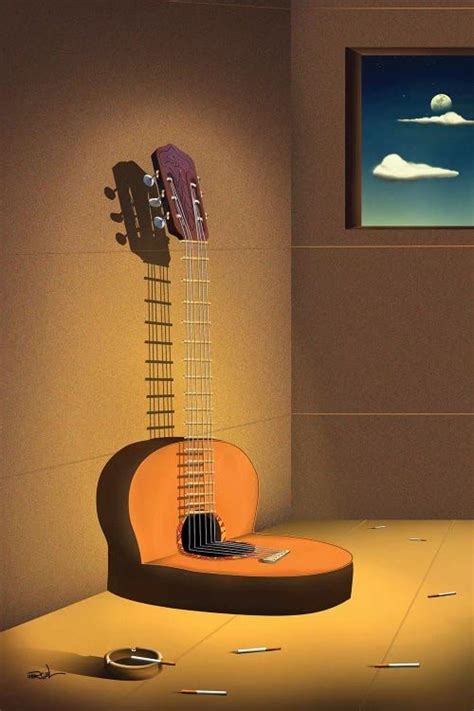 Violao Na Parede Guitar On Wall Canvas Art By Marcel Caram Icanvas