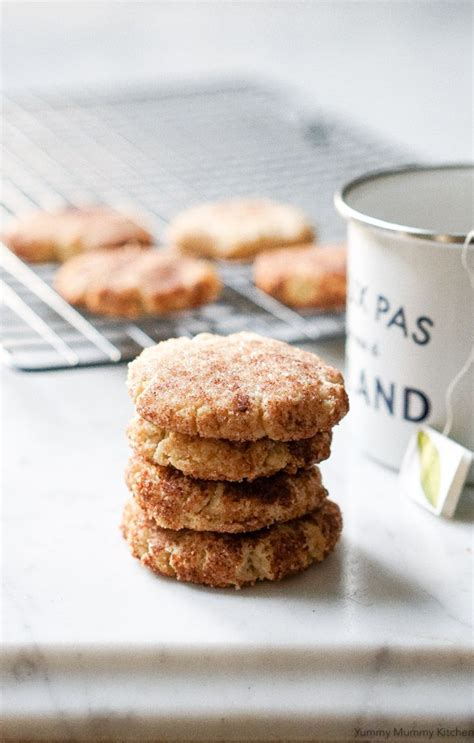 Almond cookies are buttery, soft and chewy these cookies are made with almond flour, almond extract, and topped with slices of toasted almond! Almond Flour Snickerdoodles | Recipe | Vegan christmas ...