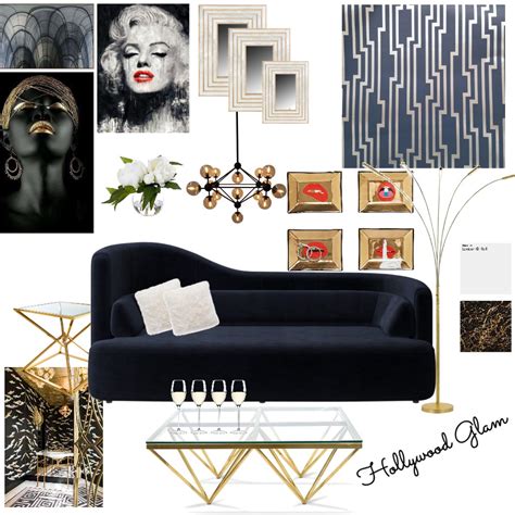 Hollywood Glam Mood Board Interior Design Mood Board By Lace Mendes Style Sourcebook