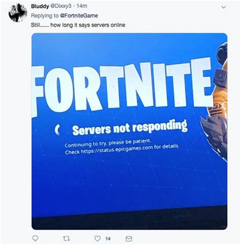 Status updates every 10 seconds, much more content and tools to come soon pc ign kavvson. Fortnite server not responding: When are Fortnite servers ...
