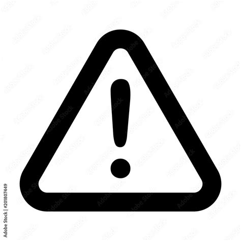 Caution Sign Outline Vector Stock Vector Adobe Stock