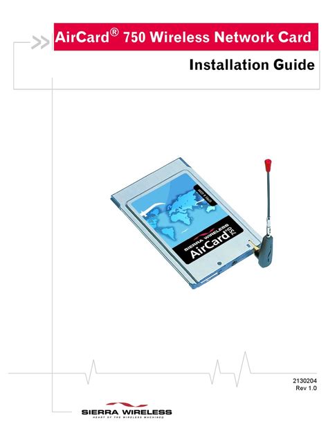 Sierra Wireless Aircard 750 Installation Manual Pdf Download Manualslib