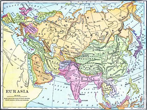 Eurasia Physical Map Labeled