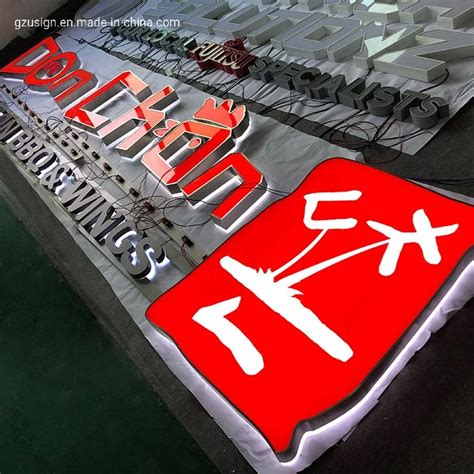 3d Channel Signs Led Illuminated Big Light Up Logo Sign Board China