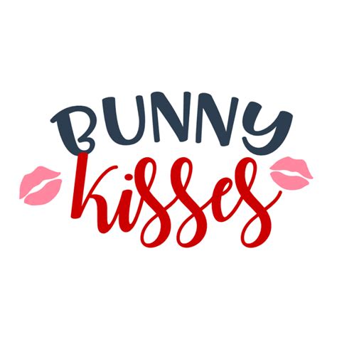 Bunny Kisses Easter Free Svg File Svg Heart