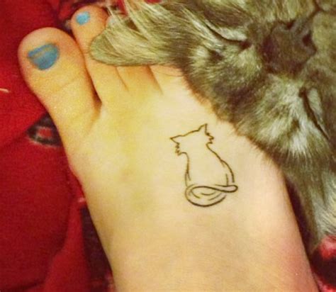 116 Minimalistic Cat Tattoos For Cat Lovers Bored Panda