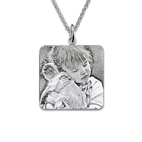 Maybe you would like to learn more about one of these? Wholesale Square Photo Engraved Necklace Sterling Silver ...