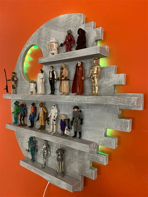 Custom Death Star Wall Display Shelf Backlit With Remote Etsy