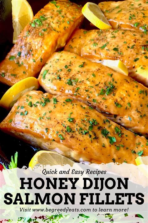 Easy Honey Dijon Salmon Fillets Honey Salmon Recipes Dijon Salmon