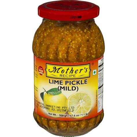 Mothers Recipe Mild Lime Pickle 500g Woolworths