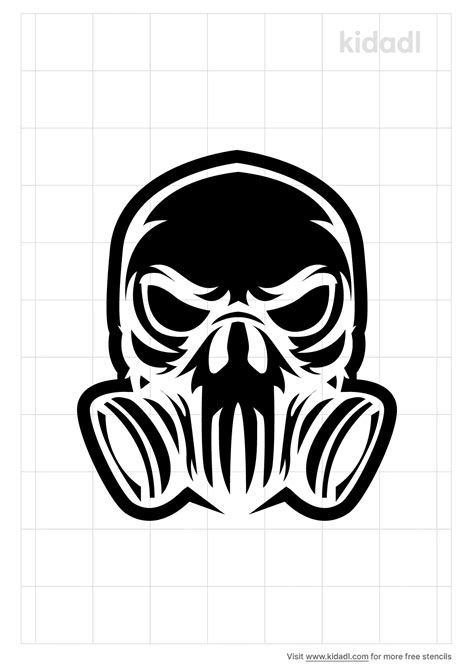 Free Skull Gas Mask Stencil Stencil Printables Kidadl