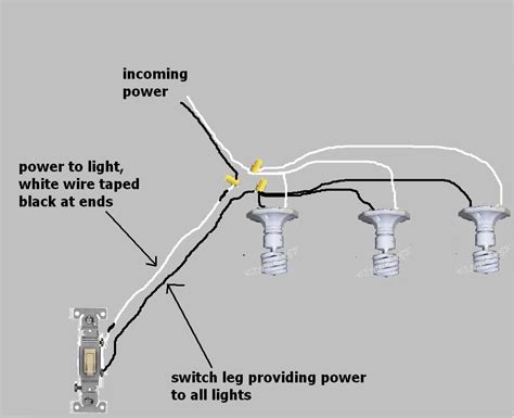 Three Lights One Light Switch In 2023 Light Switch Wiring Home