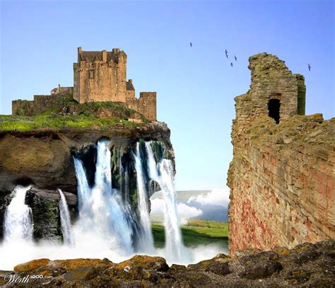 Waterfall Castle Poland Scotland Castles Beautiful Castles