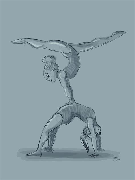 yenthe joline art digital drawing gymnastic girl girl drawing