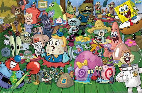 Nickelodeon Spongebob Character Wall Poster X
