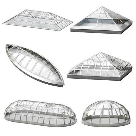Clerestory Glass Roof Domes 3d Model Cgtrader
