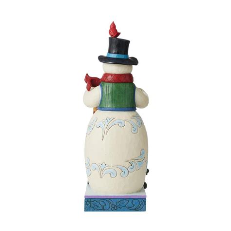 Jim Shore Heartwood Creek Snowman Statue With Sign