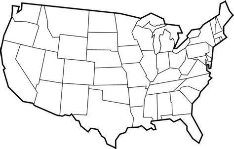 Map Of Usa Unlabeled Robyn Christye