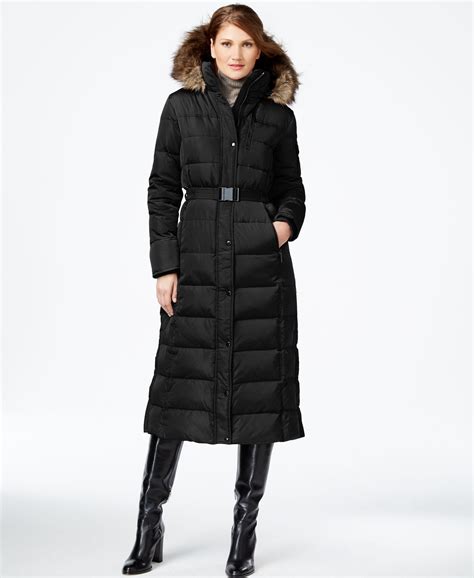 Michael Michael Kors Belted Maxi Puffer Coat Long Puffer Coat Coats