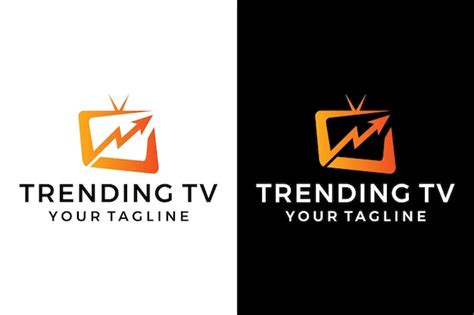 Premium Vector Trending On Tv Logo Media Trend Logo Design