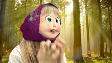 The Mask Girl Wear Masha And The Bear Transformations Youtube