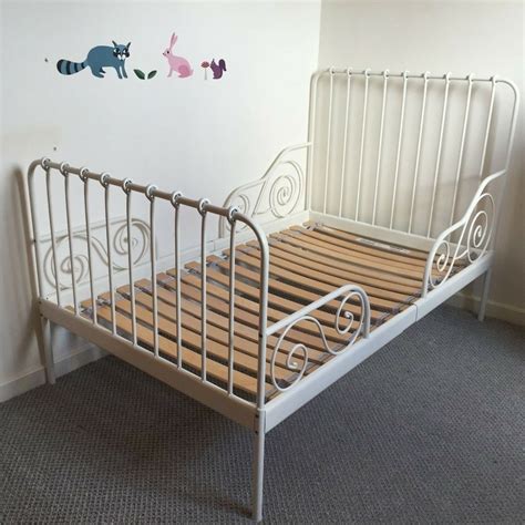 Get free shipping on qualified metal bunk beds or buy online pick up in store today in the furniture department. White metal ikea toddler bed frame MINNEN | in Frenchay ...