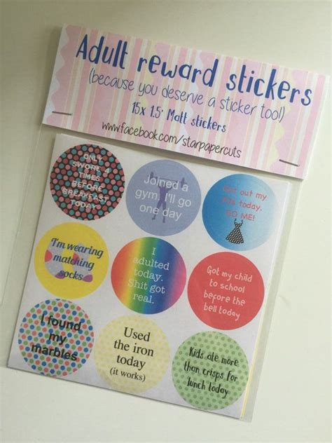 Adult Reward Stickers Today I Adulted Can T By Starpapercuts Plan
