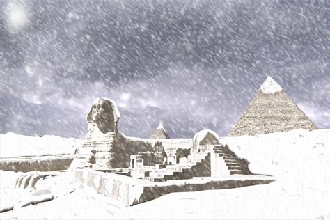Snowy Pyramids Egypt The Finer Things