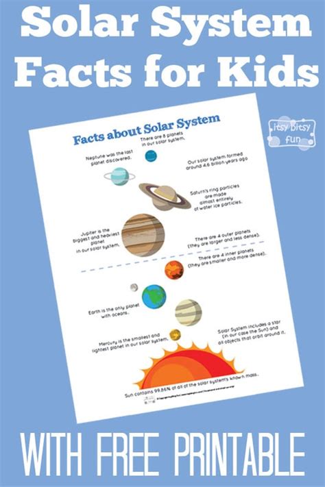 Fun Solar System Facts For Kids Itsy Bitsy Fun