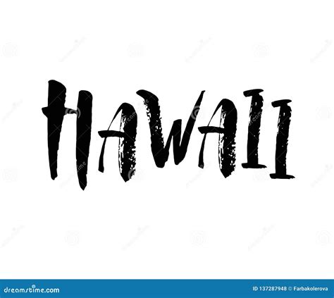 Hawaii Text Design Typography Poster Usable As Background Modern
